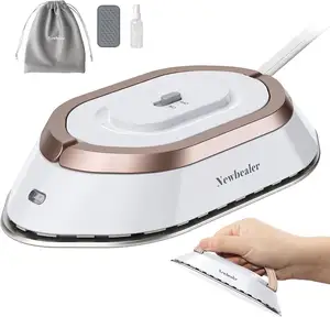 buy Travel Iron with Dual Voltage - 120V/220V Lightweight Dry for Clothes (No Steam), Non-Stick Ceramic Soleplate