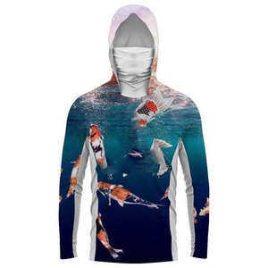 Custom Covered Face 100% Algodón Atún Pesca 3D Bomber Full-Snap Varsity Letterman Sudaderas con capucha Basics Chaquetas OEM - Product Image 6