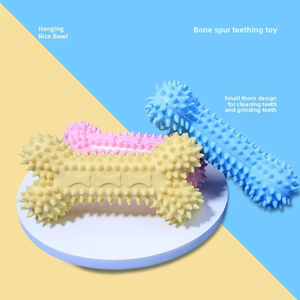 Jouet à mâcher en silicone écologique résistant aux morsures pour chien, bâton à mâcher pour chien, petit os à épines - Product Image 4