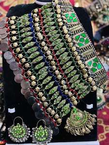 ชุดเครื่องประดับสตรีแบบดั้งเดิมของชาวอัฟกัน ทำด้วยมือจากสแตนเลส เหมาะสำหรับงานแต่งงาน งานเลี้ยง และงานเฉลิมฉลองต่างๆ - Product Image 3