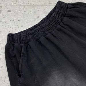 Parche bordado de alta calidad personalizado, ropa de calle lavado con ácido que se desvanece al sol, pantalones cortos informales diarios de algodón desgastado holgados Vintage para hombre - Product Image 5