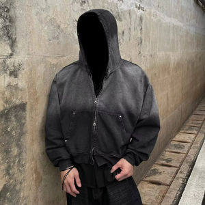 Sudadera con Capucha Corta de Algodón Grueso de Felpa Francesa Unisex Personalizada para Fabricantes de Ropa 2025, Estilo Vintage, Antiarrugas - Product Image 5