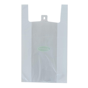 Bolsa compostable de plástico HDPE biodegradable para compras, camiseta para supermercados, superficie de impresión de huecograbado para exportación y uso a granel - Product Image 6