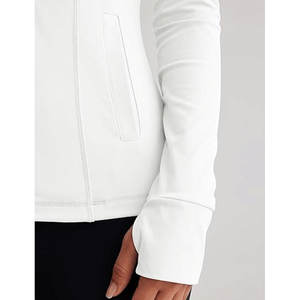 Femmes à la mode léger athlétique fermeture éclair vestes 2025 sweats à capuche Gym Yoga hauts course vêtements d'entraînement avec poche - Product Image 5