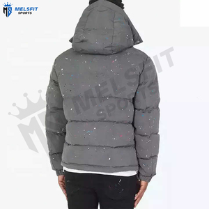 Vestes d'hiver matelassées pour hommes de qualité supérieure, personnalisées, avec col montant, logo frontal, respirantes, coupe-vent, écologiques, vente en gros - Product Image 3