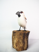 Décoration murale artisanale en bois peinte à la main Great Sparrow pour jardin et maison – Modèle sculpté, cadeau, boîtes en bois, enseignes murales 15 cm