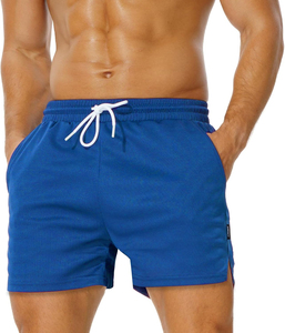 Shorts de course surdimensionnés en polyester pour hommes, fabriqués en usine OEM, shorts de bain pour hommes, logo personnalisé, impression brodée, étiquette - Product Image 2