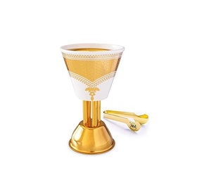 Clásico Vintage árabe Metal Bakhoor quemador hecho a mano oro y plata toque Vintage Oud Metal - Product Image 2
