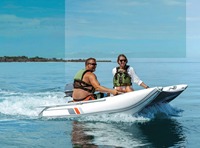2025 7.5kw Durable Blanc Puissance Moteur PVC DWF Matériel Gonflable Dériveur Bateau pour La Pêche En Plein Air 2-5 Personne Aviron
