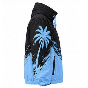 Conjunto de Chaqueta Cortavientos y Pantalones Cortos para Hombre, Diseño Moderno, Transpirable, Color Sólido, Tallas Grandes, Logotipo Personalizado, Estilo Urbano - Product Image 3