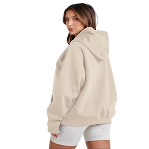 Sudadera con Capucha de Manga Larga para Mujer, Tendencia de Invierno, Nueva Llegada, 100% Algodón, Diseño Personalizado, Sudadera Lisa - Product Image 1