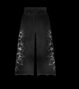 Survêtement surdimensionné délavé à l'acide Survêtement évasé zippé deux pièces sérigraphié OEM 100% Streetwear en molleton de coton - Product Image 4