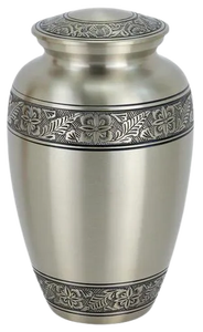 Urne en aluminium d'aspect antique pour cendres humaines Urne de crémation pour adultes faite à la main avec jeton Fournitures funéraires artisanales antiques - Product Image 5