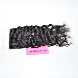 Extensions de cheveux humains 6*6 Closure Indian Hair 100% vierges Remy, cuticules alignées, double trame machine, 100g, à clipser, toutes couleurs - Product Image 4