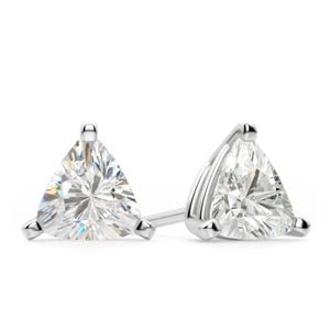 Boucles d'oreilles en diamant taillé trillion pour femme - Product Image 2