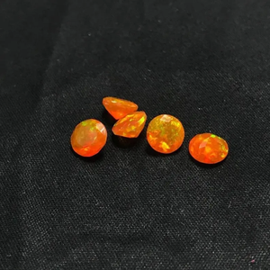 Meilleur Achat Unique 8mm Naturel Orange Éthiopien Opale Facettes Rondes Pierres Précieuses Calibrées En Vrac Du Fabricant Fournisseur - Product Image 1