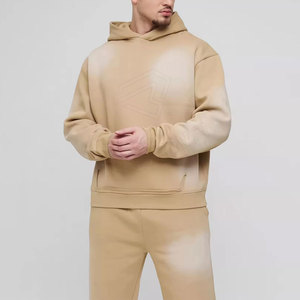 Vente en gros de survêtements pulls vierges avec logo personnalisé vêtements de sport vintage surdimensionnés ensemble de jogging deux pièces survêtement pour hommes - Product Image 5