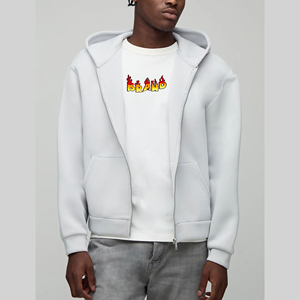 Sweat à capuche surdimensionné personnalisé avec fermeture éclair, logo imprimé DTF personnalisé, vente en gros, molleton de coton lourd 400GSM, sweat à capuche pour homme, hiver - Product Image 1
