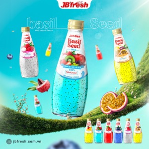 เครื่องดื่มเมล็ดแมงลัก JBfresh รสเสาวรส สตรอว์เบอร์รี ลิ้นจี่ ขนาด 290 มล. บรรจุขวด เครื่องดื่มเมล็ดแมงลักธรรมชาติ แจกตัวอย่างฟรี - Product Image 6