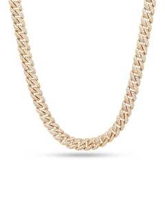 Fully Iced Miami Cuban Link Chain Luxury Silver Jewelry with D VVS Studded Diamond <b>Tester</b> <b>Gold</b> Plated Moissanite Diamond Chain - Product Image 3
