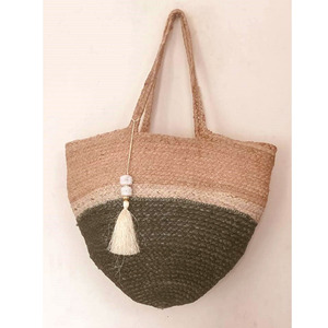 กระเป๋าสะพายไหล่ถักของผู้หญิงหรูหราดีไซน์ใหม่กระเป๋าถือพิมพ์ลายเป็นมิตรกับสิ่งแวดล้อมมีซิปและกระเป๋าสำหรับชายหาดหรือช็อปปิ้ง - Product Image 1