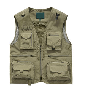 Chaleco Cargo Transpirable de Invierno para Hombre, de Secado Rápido, con Múltiples Bolsillos, Cuello en V, Ropa Exterior, Fabricante de Ropa Personalizada - Product Image 1