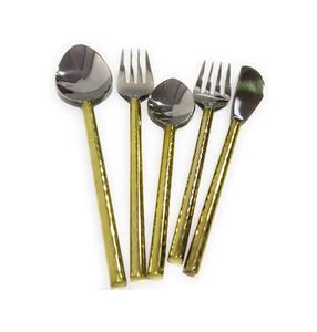 Nouveau ensemble de 4 couverts en métal plaqué or avec poignée pour mariage nouveau Look ensemble de couverts en métal nouveau couverts cuillère et fourchette - Product Image 6