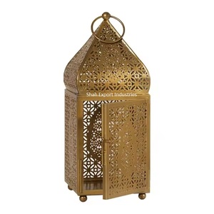 Best Design Hanging Metal & Glass Candle <b>Lantern</b> <b>Gold</b> Finished Home Garden Christmas Lighting Decor Floor <b>Lanterns</b> - Product Image 6