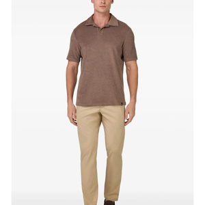 Camisa Casual de Verano para Hombre, Nueva, Bordada, con Botones, Estilo Golf, Manga Corta, Tejido de Punto, Transpirable, 100% Algodón, Diseño Liso - Product Image 5