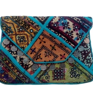Bolso de mano Sling de moda para mujer, recuerdo de fiesta de boda, monedero ligero ecológico, regalo, parche bordado de Banjara india, trabajo - Product Image 1
