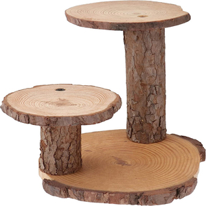 Support à gâteau en bois hôtel et mariage décoratif à la main support à gâteau de luxe dessus rond abordable en gros meilleur support à gâteau en bois - Product Image 1