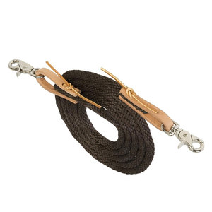 Riendas de cuerda de polietileno duraderas, extremos a presión, polipropileno trenzado, riendas de caballo, barril, carreras, sendero, equitación, pantalones de entrenamiento, ligeros - Product Image 5