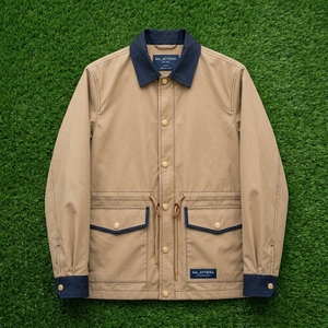 <b>Men</b> Khaki Field <b>Jacket</b> Long Sleeve <b>Utility</b> <b>Jacket</b> Lightweight Outdoor Casual Workwear <b>Jacket</b> Button Front - Product Image 4