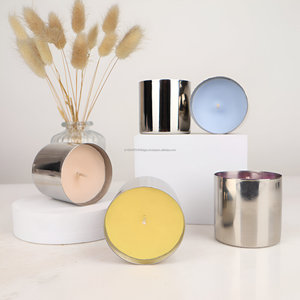 <b>Bulk</b> Sale Handmade Luxury Silver Metal Jar <b>Candle</b> For Home Wedding Decor - Product Image 2