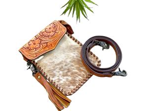 Bolso de cuero de vaca para mujer Estilo de mensajero bohemio elegante hecho a mano - Product Image 3