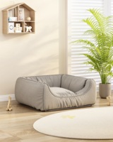 Canapé-lit orthopédique pour animaux de compagnie Cloud Soft avec rebord surélevé, housse amovible et lavable, rembourrage en coton pour chiens et chats