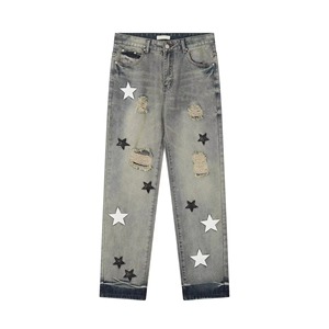 Pantalones Vaqueros de Mezclilla Personalizados para Hombre, Corte Ajustado, Elásticos, Casuales, de Calle, Tejido Suave y Duradero, Pantalones de Moda, Venta al por Mayor de Fábrica - Product Image 2