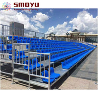 Bancs de tribune en aluminium, moulés par soufflage en HDPE, résistants aux UV, résistants aux chocs 2000N, couleur personnalisée, OEM