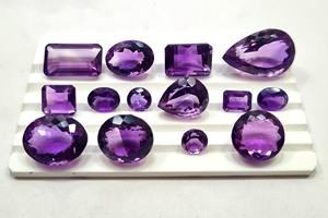 ควอตซ์ธรรมชาติคุณภาพสูงพลอยอเมทิสต์คริสตัลแปดเหลี่ยม3มม. พลอยอเมทิสต์หินเจียระไนแบบหลวม100ชิ้นการรับรองสำหรับการทำเครื่องประดับ - Product Image 5