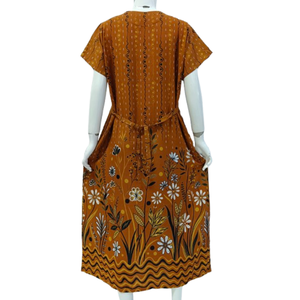 Vêtements de nuit à col en V pour femmes avec un beau motif floral - Product Image 3