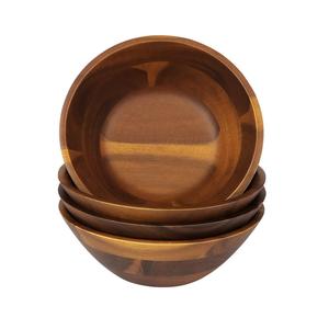 Juego de cuencos de madera de acacia, juego de cuencos de madera de alta calidad para servir alimentos de un distribuidor indio - Product Image 1