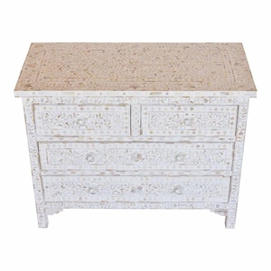 Décoration d'intérieur : Commode et armoire décoratives en os incrusté, fabriquées à la main par des artisans indiens - Product Image 1