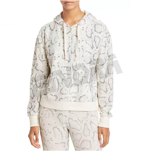 Sweat à capuche imprimé serpent havane vintage et ensemble de joggings en polaire douce tenue deux pièces Look de luxe audacieux avec des vibrations de streetwear sauvages - Product Image 2