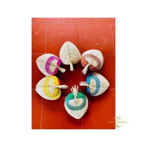 Green Palm Leaf <b>Hand</b> Fan Portable Manual Cooling Tool Natural Outdoor Home Summer Use Bulk Supply Premium Vietnam - Product Image 5