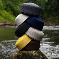 Gorro de Oración Musulmán Clásico de Alta Calidad, Estilo Bukhari, Bordado Personalizado, 100% Algodón, Tela de Malla, Ajustable, Formal