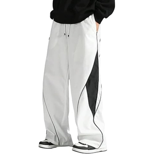 Pantalon cargo parachute multi-poches personnalisé en nylon coupe ample coupe-vent du fabricant - Product Image 1