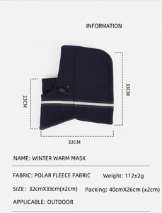 Winter Reflective Neck Warm Hood Balaclava Man Fleece Safety <b>Mask</b> Hat Windproof <b>Ski</b> FaceMask - Product Image 6