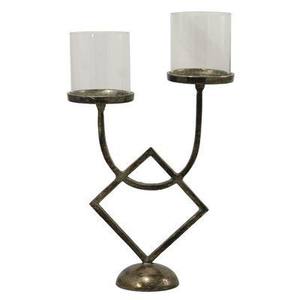 Porte-bougie décoratif en métal au design élégant pour la décoration du salon et de la table à manger - Product Image 2