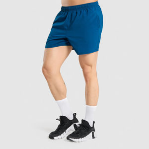 Pantalones Cortos Deportivos para Hombre de Secado Rápido con Logotipo Personalizado en la Parte Delantera, con Bolsillos, Transpirables, Antiarrugas, Casuales, con Patrón Sólido y Ecológicos - Product Image 1