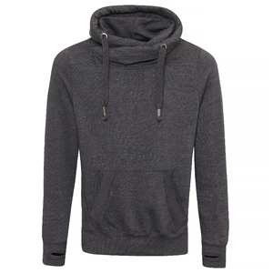 Sweat à capuche thermique d'hiver personnalisé avec logo brodé OEM, mélange polyester/coton, écologique, imperméable, décontracté, vintage pour homme - Product Image 2